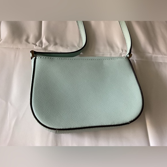 Kate Spade Laurel Way Flap Crossbody Cow Leather Purse Aqua Mint - Picture 2 of 8